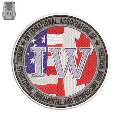 Ironworkers Embroidery logo for Bag.