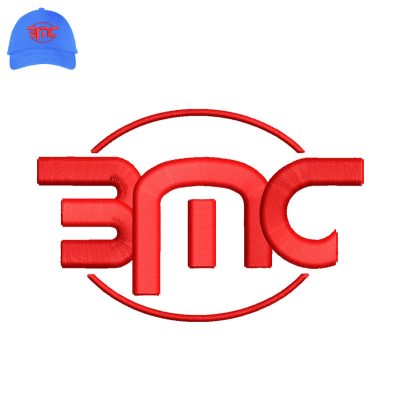 Letter BMC 3d Puff Embroidery logo for Cap.