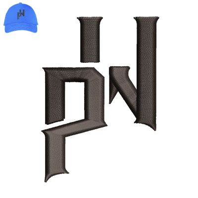 Letter PW 3d Puff Embroidery logo for Cap.