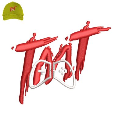Letter TMT 3d Puff Embroidery logo for Cap.