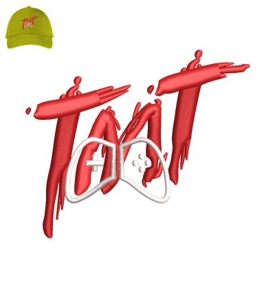 Letter TMT 3d Puff Embroidery logo for Cap.