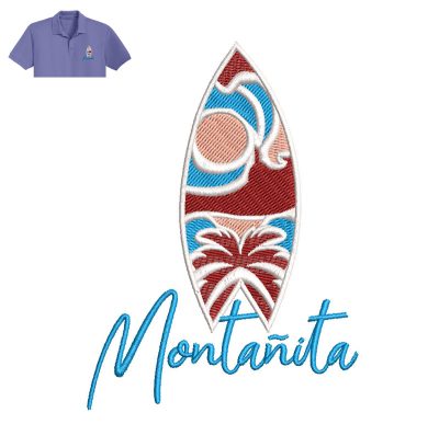 Montanita Bar Embroidery logo for Polo Shirt.