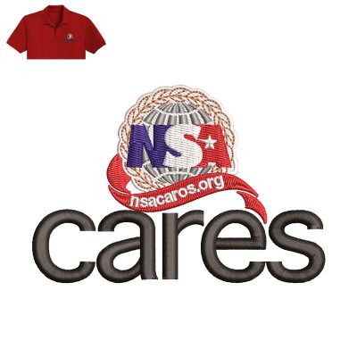 NSA Cares Embroidery logo for Polo Shirt.