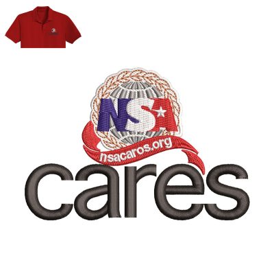 NSA Cares Embroidery logo for Polo Shirt.
