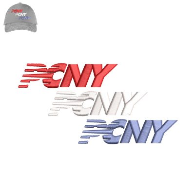 Pcny Embroidery logo for Cap.