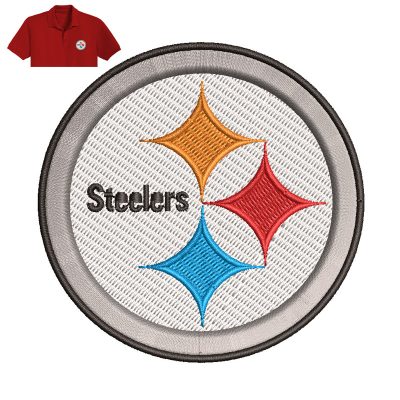 Pittsburgh Steelers Embroidery logo for Polo Shirt.