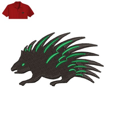 Porcupine Embroidery logo for Polo Shirt.