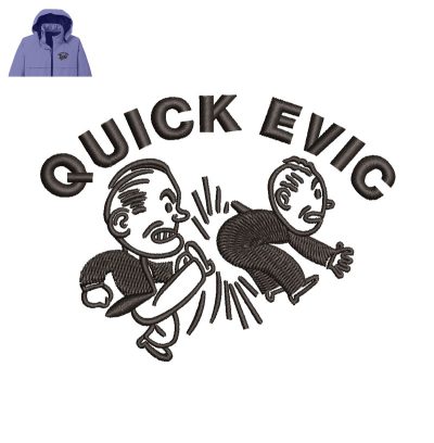 Quick Evic Embroidery logo for Jacket.