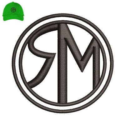 RM Monogram Embroidery logo for Cap.