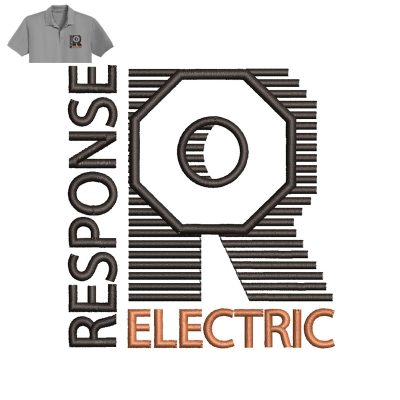 Response Electric Embroidery logo for Polo Shirt.