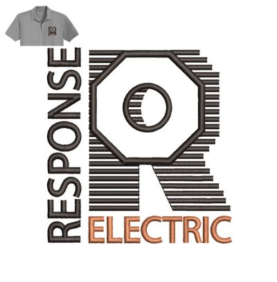 Response Electric Embroidery logo for Polo Shirt.
