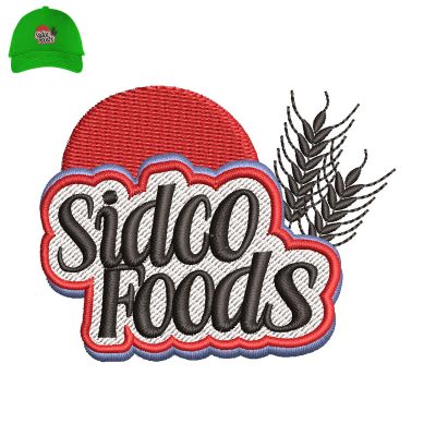 Sidco Foods Embroidery logo for Cap.
