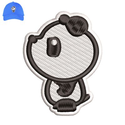 Cute Panda Embroidery logo for Cap.