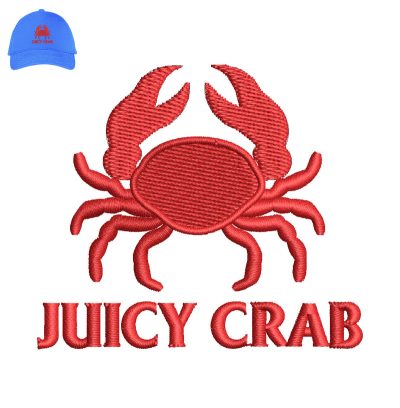 Juicy Crab Embroidery logo for Cap.