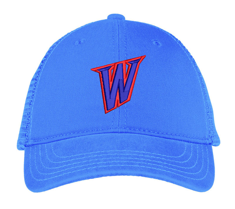 Letter W 3d Puff Embroidery logo for Cap.