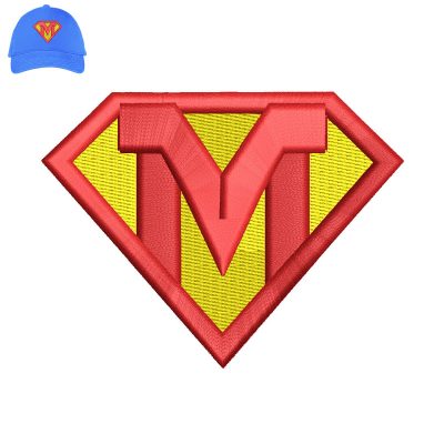 Super M 3d Puff Embroidery logo for Cap.