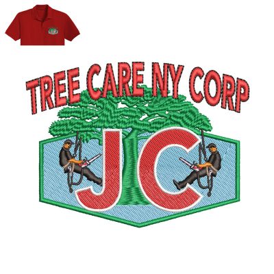 Tree Care NY Corp Embroidery logo for Polo Shirt.