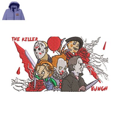 The Killer Embroidery logo for Jacket.