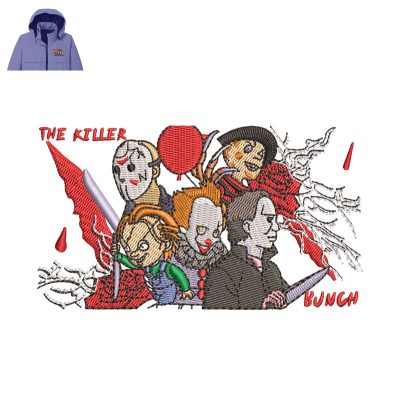 The Killer Embroidery logo for Jacket.