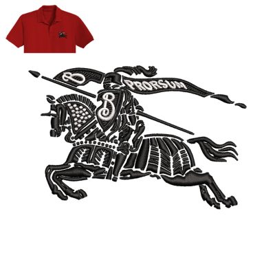 Burberry Horse Embroidery logo for Polo shirt.