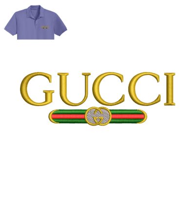 Gucci Embroidery logo for Polo Shirt.