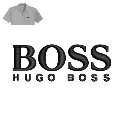 Hugo Boss Embroidery logo for Polo Shirt.