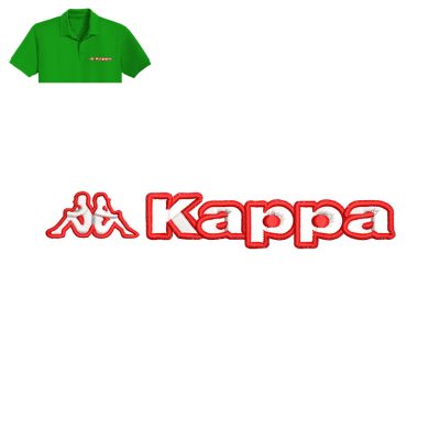 Kappa Embroidery logo for Polo Shirt.
