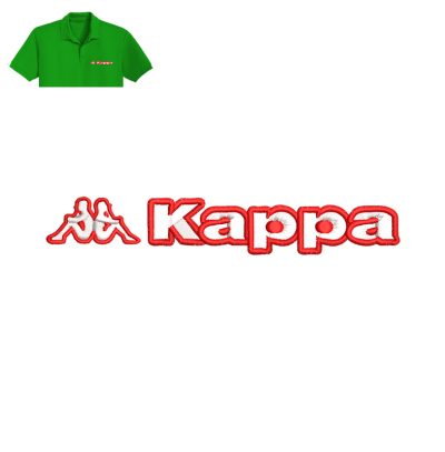 Kappa Embroidery logo for Polo Shirt.