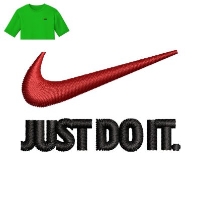 Nike just do it Embroidery logo for T-Shirt.