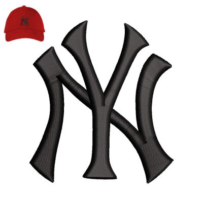 Yankees 3D puff Embroidery logo for Cap.