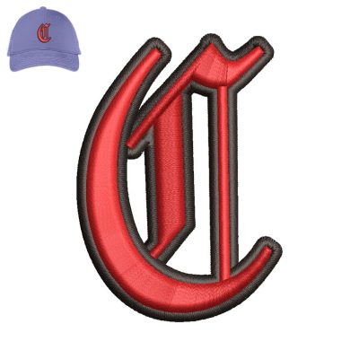 Old English C 3d Embroidery logo for Cap.