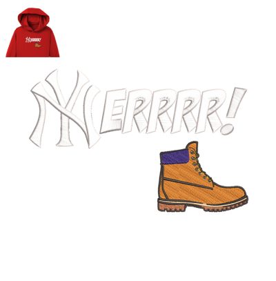 Timberland Boot Embroidery logo for Hoodie.