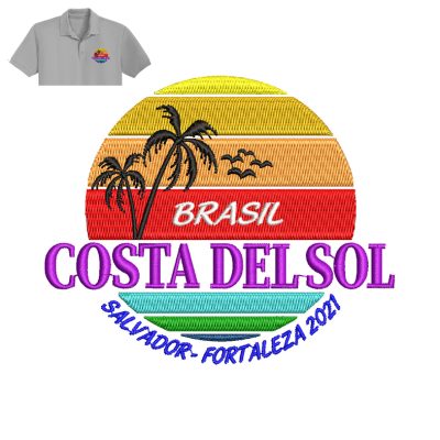 Costa Del Sol Embroidery logo for Polo shirt.