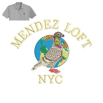 Mendez Loft Embroidery logo for Polo Shirt.