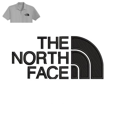 The North Face Embroidery logo for Polo shirt.