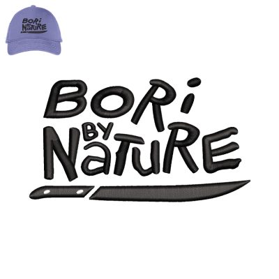 Bori by Nature Embroidery logo for Cap.
