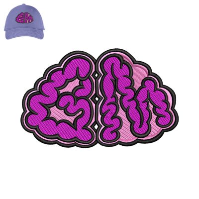 Brain Structure Embroidery logo for Cap.