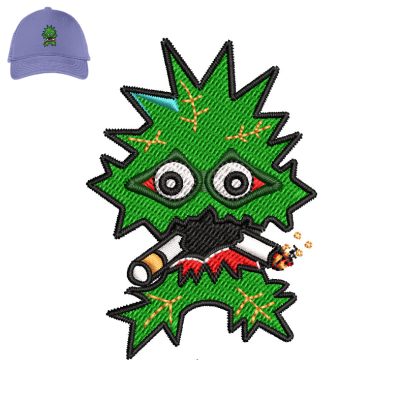 Cactus Smoking Embroidery logo for Cap.