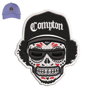 Compton Skull Embroidery logo for Cap.