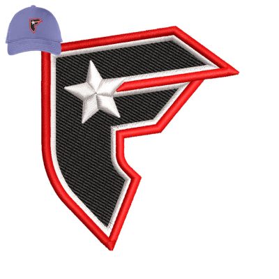Famous Star Embroidery logo for Cap.