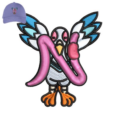 Pokemon Bird Embroidery logo for Cap.
