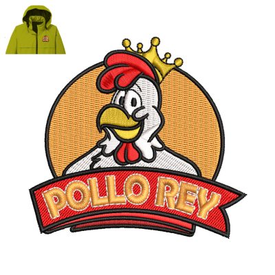 Pollo Rey Embroidery logo for Jacket.