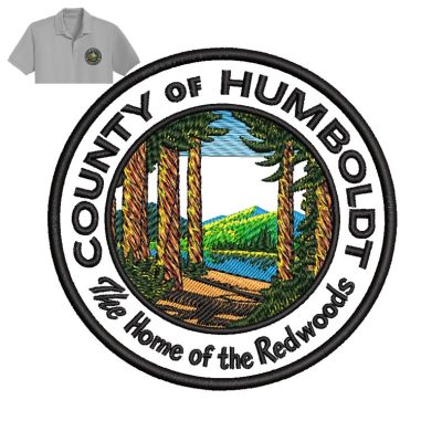 County Of Humboldt embroidery Logo for Polo shirt.