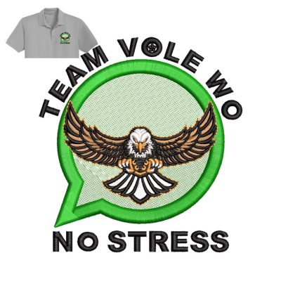 Eagle Bird Embroidery logo for Polo shirt.