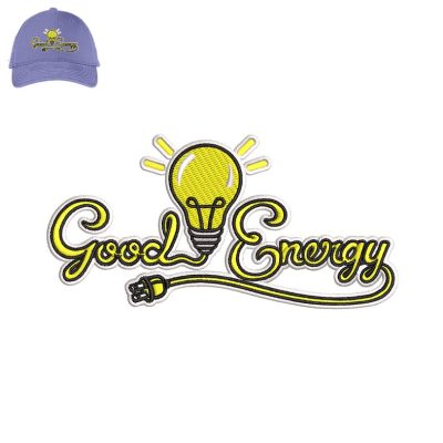 Good Energy Bulb Embroidery logo for Cap.