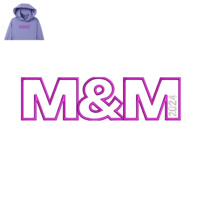 M & M Embroidery logo for Hoodie.