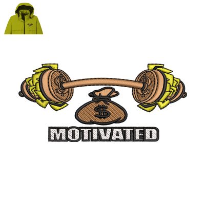 Motivated Fitness Embroidery logo for Jacket.