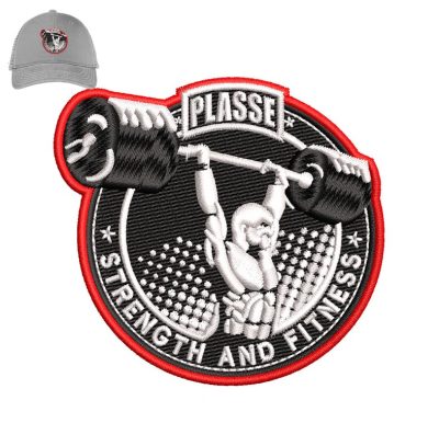 Plasse Strength Embroidery logo for Cap.