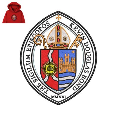Sigilum Episcopos Embroidery logo for Hoodie.