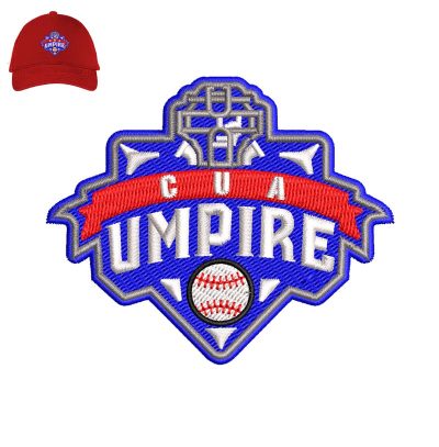 CUA Umpire Embroidery logo for Cap.